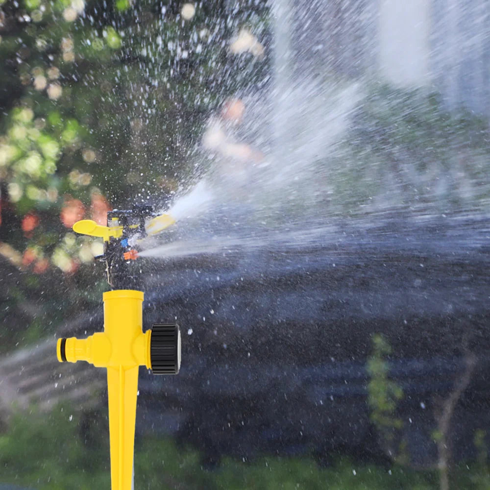 2pcs Garden Rotating Rocker Impact Sprinkler 1/2 inch Male Thread Lawn Watering Adjustable Nozzle Irrigation Sprinkler