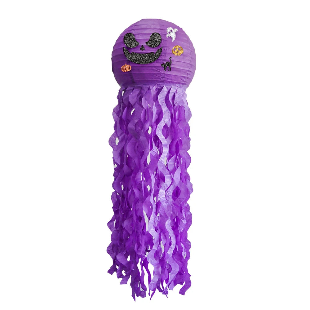 Halloween Party Decorations Horror Skull Pumpkin Ghost Lantern Hanging Ornament Witch Hat Bat Decor Outdoor Halloween Supplies