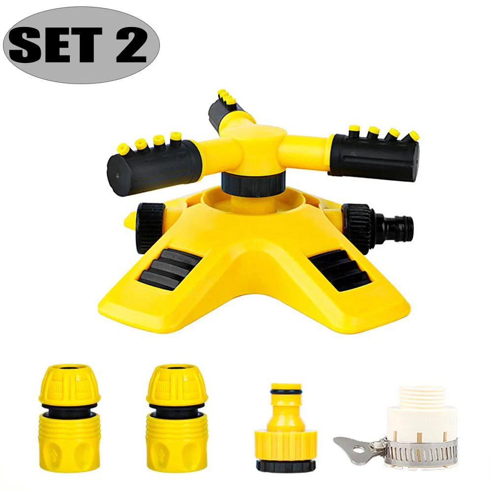 Rotating Irrigation Sprinkler 360 Degree Automatic Rotating Yard Garden Lawn Coverage Water Sprinkler Irrigation Water Sprayer