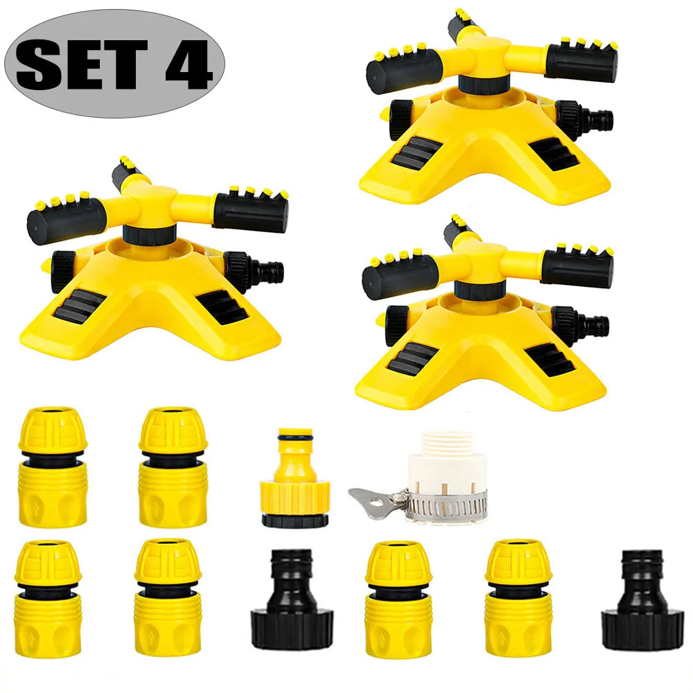 Rotating Irrigation Sprinkler 360 Degree Automatic Rotating Yard Garden Lawn Coverage Water Sprinkler Irrigation Water Sprayer