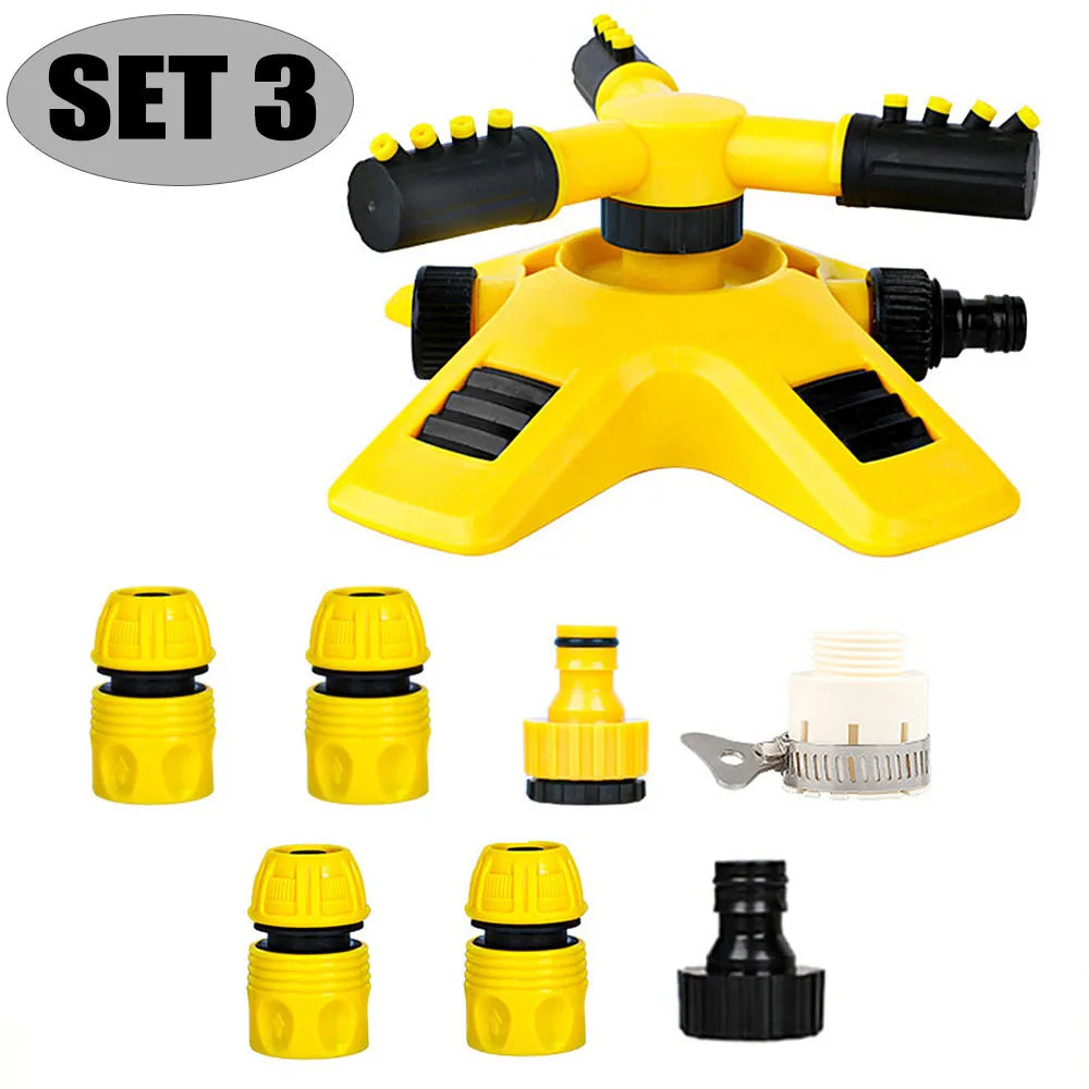 Rotating Irrigation Sprinkler 360 Degree Automatic Rotating Yard Garden Lawn Coverage Water Sprinkler Irrigation Water Sprayer