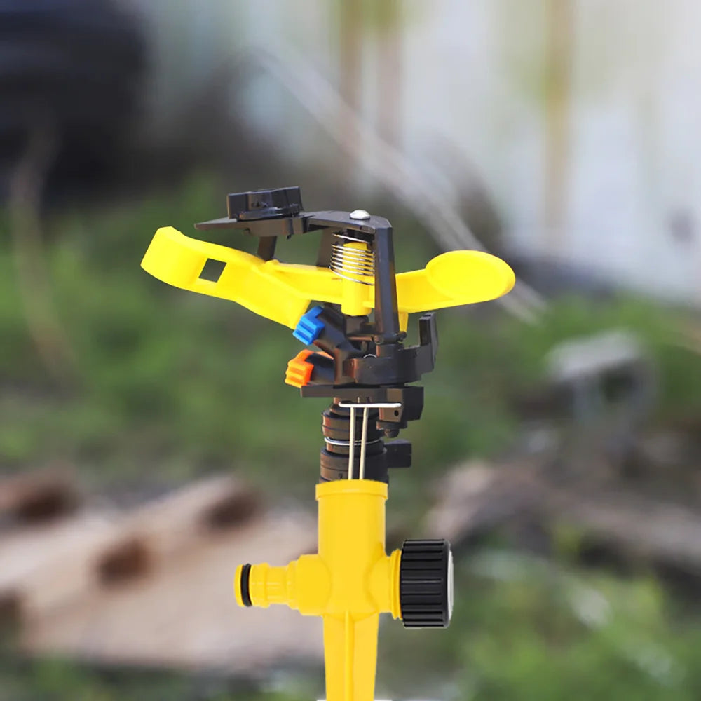 2pcs Garden Rotating Rocker Impact Sprinkler 1/2 inch Male Thread Lawn Watering Adjustable Nozzle Irrigation Sprinkler