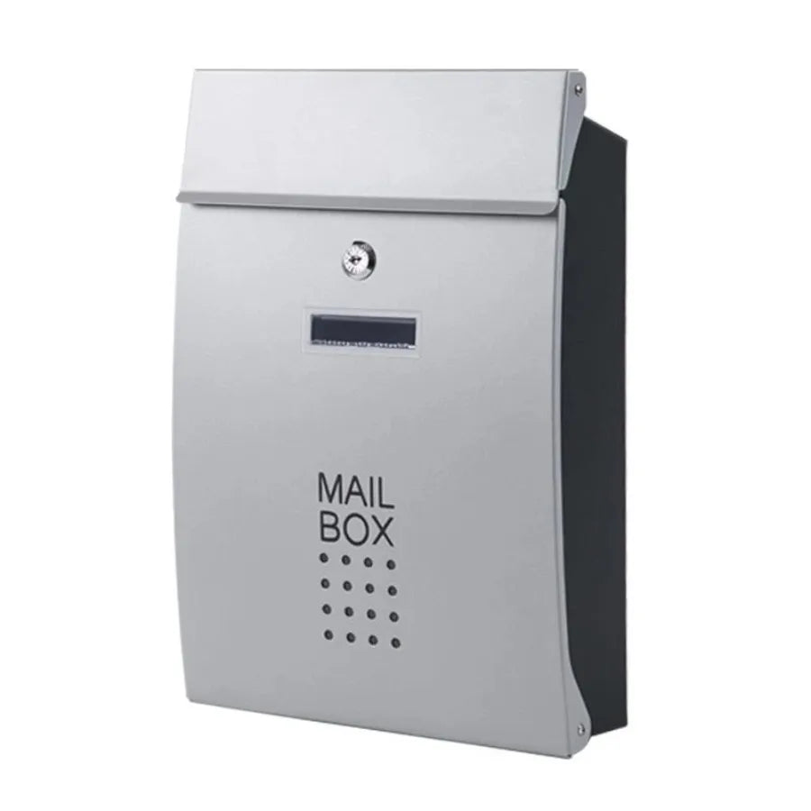 Wall-mounted stainless steel mailbox outdoor lock complaint suggestion box creative suggestion box punch-free letterbox