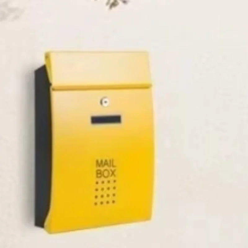 Wall-mounted stainless steel mailbox outdoor lock complaint suggestion box creative suggestion box punch-free letterbox